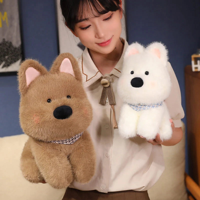 1Pc 25/35/45CM Cute Plush West Highland Dog Plush Toy White Terrier Dolls Stuffed Soft Dog Pillow Kawaii Toy for Birthday Xmas