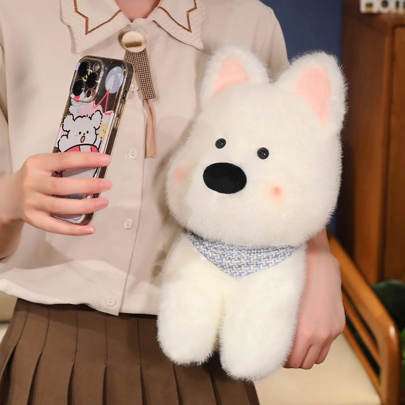 1Pc 25/35/45CM Cute Plush West Highland Dog Plush Toy White Terrier Dolls Stuffed Soft Dog Pillow Kawaii Toy for Birthday Xmas