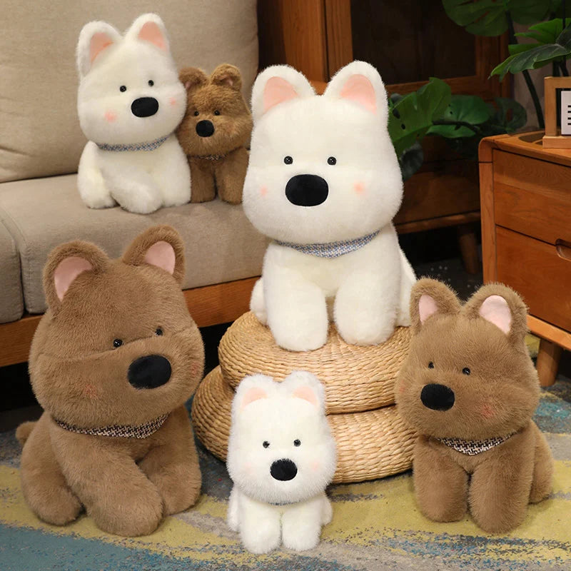 1Pc 25/35/45CM Cute Plush West Highland Dog Plush Toy White Terrier Dolls Stuffed Soft Dog Pillow Kawaii Toy for Birthday Xmas