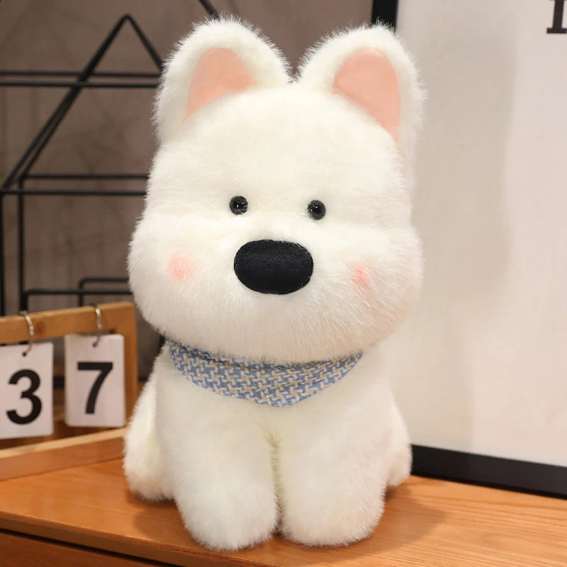 1Pc 25/35/45CM Cute Plush West Highland Dog Plush Toy White Terrier Dolls Stuffed Soft Dog Pillow Kawaii Toy for Birthday Xmas