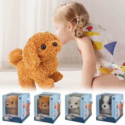 Walking Barking Dog Plush Cute Plush Dog Interactive Robot Toy Puppy Robot Dog Pet Plush Interactive Realistic Puppy Dog Toy